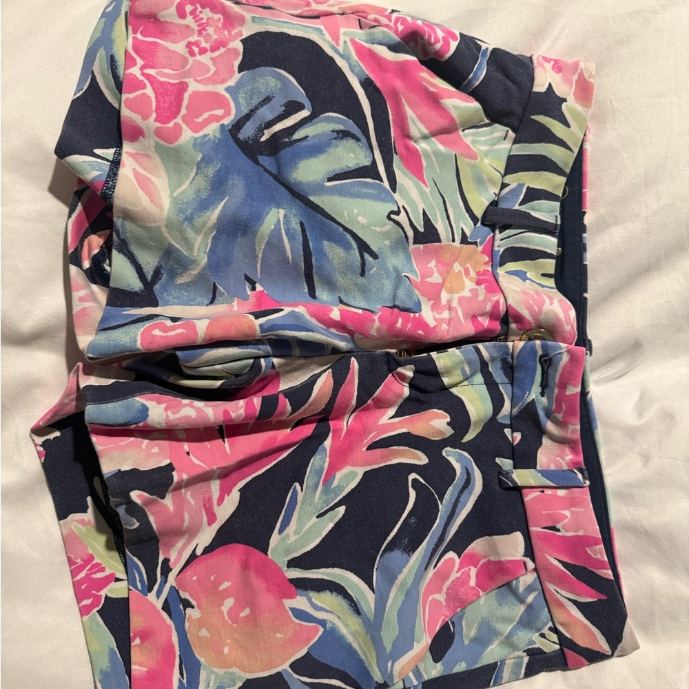 Lilly Pulitzer Floral Print Shorts - Pink, Blue, Green